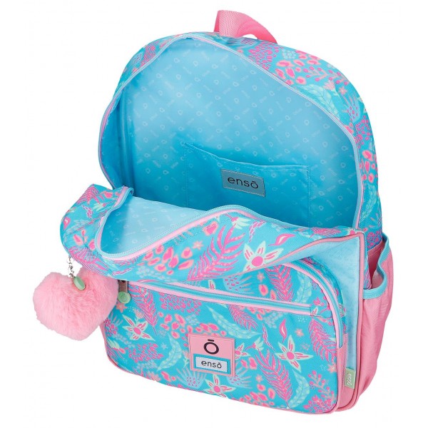 Rucsac scoala fete, Enso Jungle Mood, multicolor, 38x30x12 cm