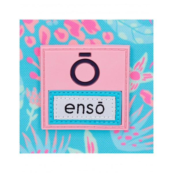 Rucsac troler fete, Enso Jungle Mood, 2 compartimente, 2 roti duble, multicolor, 44x33x21 cm