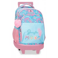 Rucsac troler fete, Enso Jungle Mood, 2 compartimente, 2 roti duble, multicolor, 44x33x21 cm Rucsac troler fete, Enso Jungle Mood, 2 compartimente, 2 roti duble, multicolor, 44x33x21 cm