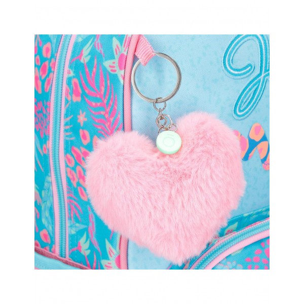 Rucsac troler fete, Enso Jungle Mood, 2 compartimente, 2 roti duble, multicolor, 44x33x21 cm