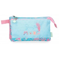 Penar fete, Enso Jungle Mood, 3 compartimente, multicolor, 12x22x5 cm Penar fete, Enso Jungle Mood, 3 compartimente, multicolor, 12x22x5 cm