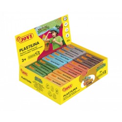 Plastilina 6 culori, display 18 buc x 50 g Jovi Nature