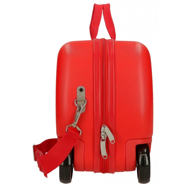 Valiza copii, ride-on, Disney Cars RD Trips, ABS, 4 roti, rosie, 31x45x20 cm