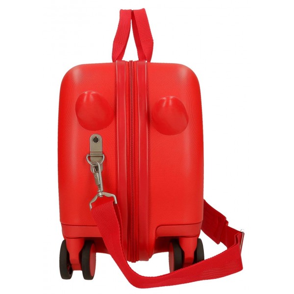 Valiza copii, ride-on, Disney Cars RD Trips, ABS, 4 roti, rosie, 31x45x20 cm