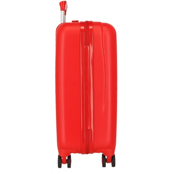 Troler copii, Disney Cars Rusteze Lightyear, ABS, valiza mica, rosie, 50x33x20 cm