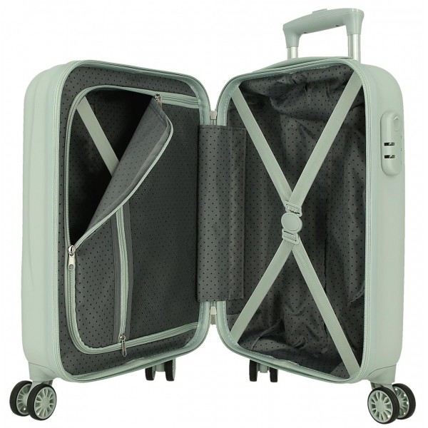 Troler copii, Disney Stitch Just chill, ABS, valiza mica, verde menta, 33x50x20 cm