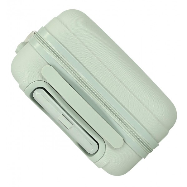 Troler copii, Disney Stitch Just chill, ABS, valiza mica, verde menta, 33x50x20 cm