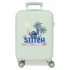 Troler copii, Disney Stitch Just chill, ABS, valiza mica, verde menta, 33x50x20 cm