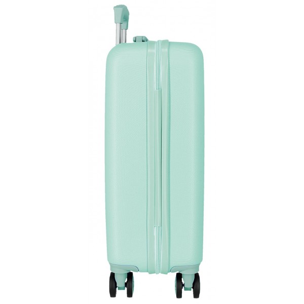 Troler copii, Disney Lovely Stitch, ABS, valiza mica, turcoaz, 55x38x20 cm