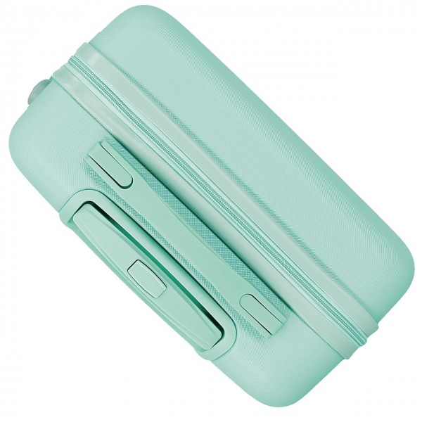 Troler copii, Disney Lovely Stitch, ABS, valiza mica, turcoaz, 55x38x20 cm