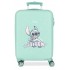 Troler copii, Disney Lovely Stitch, ABS, valiza mica, turcoaz, 55x38x20 cm