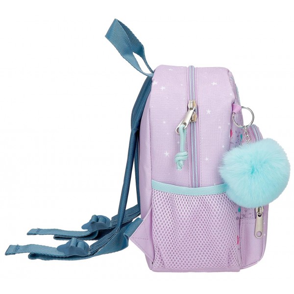 Ghiozdan gradinita fete, Disney Lovely Stitch, lila, 19x24x10 cm