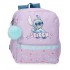 Ghiozdan fete clasa 0, Disney Lovely Stitch, lila, 27x33x11 cm