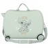 Valiza copii, ride-on, Disney Stitch Cuddles are the best, ABS, 4 roti, verde menta, 50x38x20 cm
