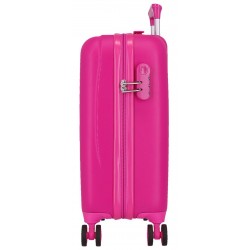 Troler copii, Disney Stitch In the moon, ABS, valiza mica, fucsia, 33x50x20 cm
