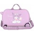 Valiza copii, ride-on, Kuromi Sweet dreams, ABS, 4 roti, violet, 45x31x20 cm