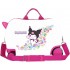 Valiza copii, ride-on, Kuromi Candies, ABS, 4 roti, alb-fucsia, 45x31x20 cm
