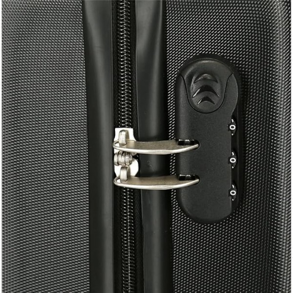 Troler copii, Kuromi Wonder Fest, ABS, 4 roti, valiza mica, neagra, 55x38x20 cm