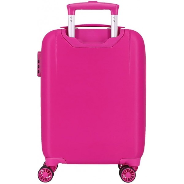 Troler copii, Kuromi Around the world, ABS, valiza mica, fucsia, 50x33x20 cm