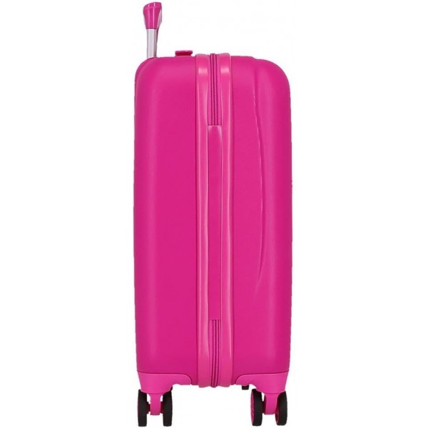Troler copii, Kuromi Around the world, ABS, valiza mica, fucsia, 50x33x20 cm