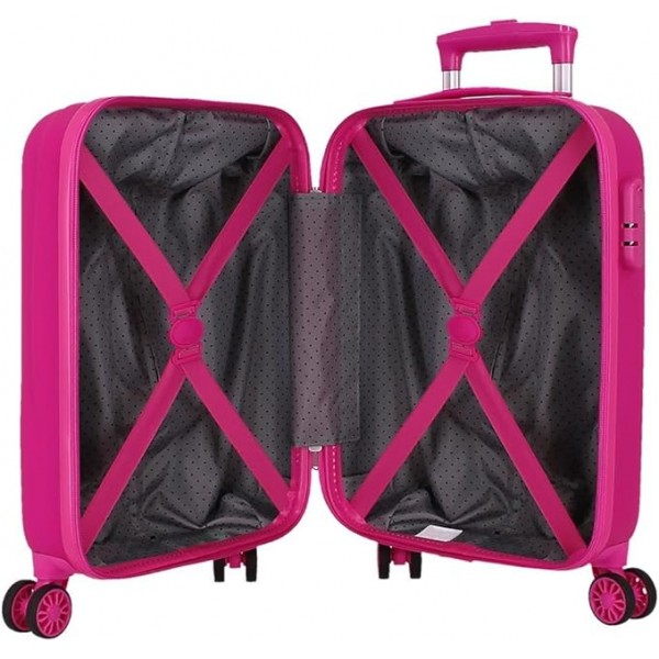 Troler copii, Kuromi Around the world, ABS, valiza mica, fucsia, 50x33x20 cm