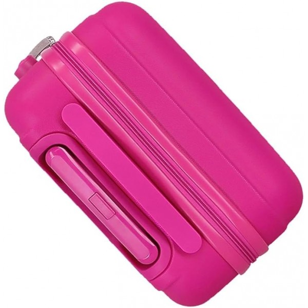 Troler copii, Kuromi Around the world, ABS, valiza mica, fucsia, 50x33x20 cm