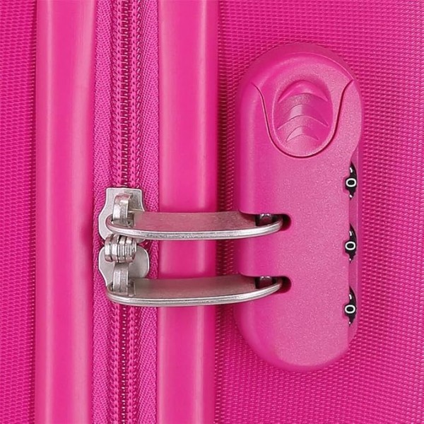 Troler copii, Kuromi Around the world, ABS, valiza mica, fucsia, 50x33x20 cm