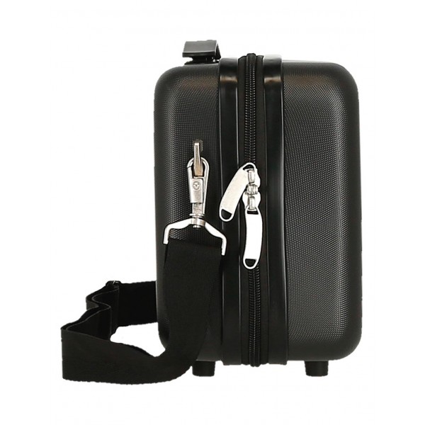 Geanta calatorie copii, Kuromi Dream Closer, ABS adaptabila, neagra, 21x29x15 cm
