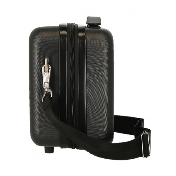 Geanta calatorie copii, Kuromi Dream Closer, ABS adaptabila, neagra, 21x29x15 cm