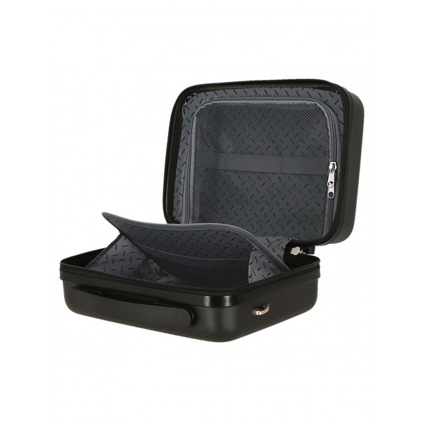Geanta calatorie copii, Kuromi Dream Closer, ABS adaptabila, neagra, 21x29x15 cm