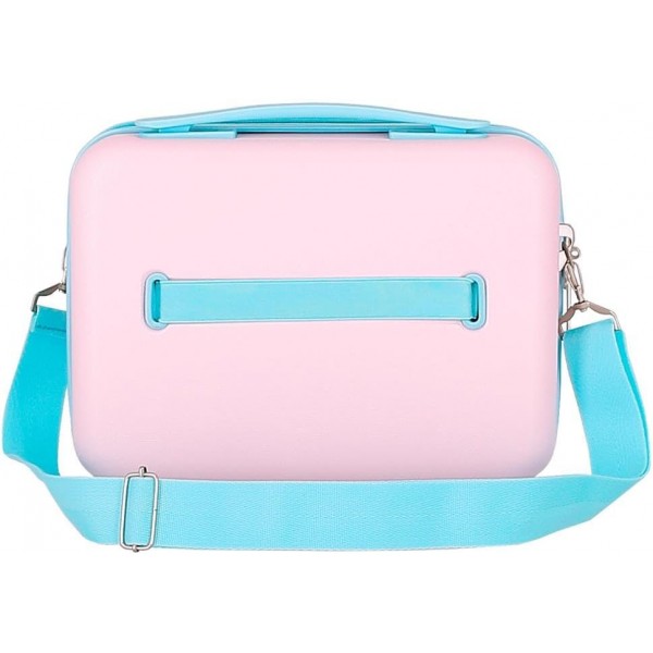 Geanta calatorie copii, Kuromi Current Mood, ABS, adaptabila, roz, 29x21x15 cm