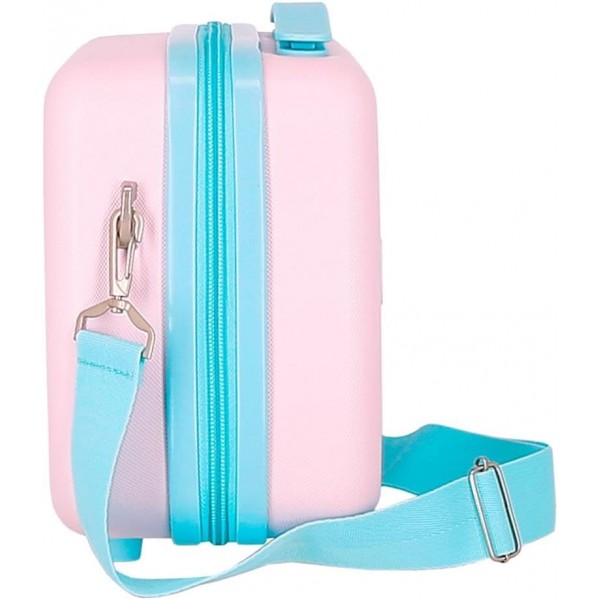 Geanta calatorie copii, Kuromi Current Mood, ABS, adaptabila, roz, 29x21x15 cm