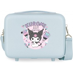 Geanta calatorie copii, Kuromi Always in the style, ABS, adaptabila, albastru deschis, 29x21x15 cm