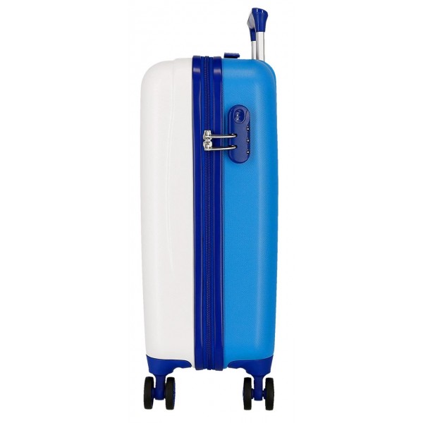 Troler copii, Disney Destination Cars, ABS, valiza mica, alba, 55x38x20 cm