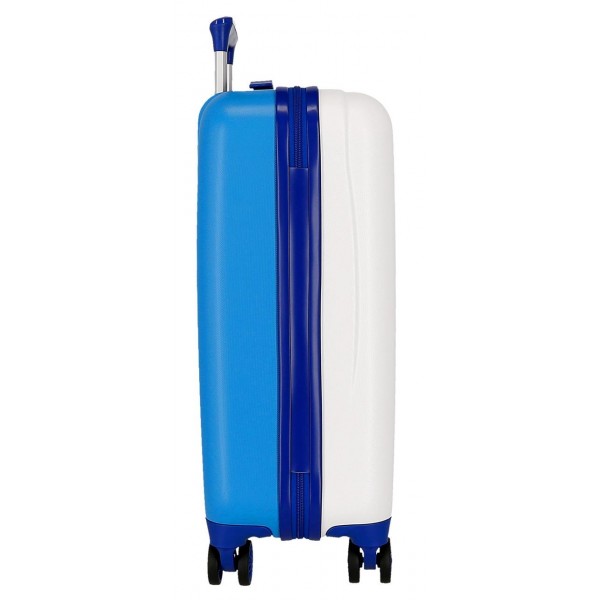 Troler copii, Disney Destination Cars, ABS, valiza mica, alba, 55x38x20 cm