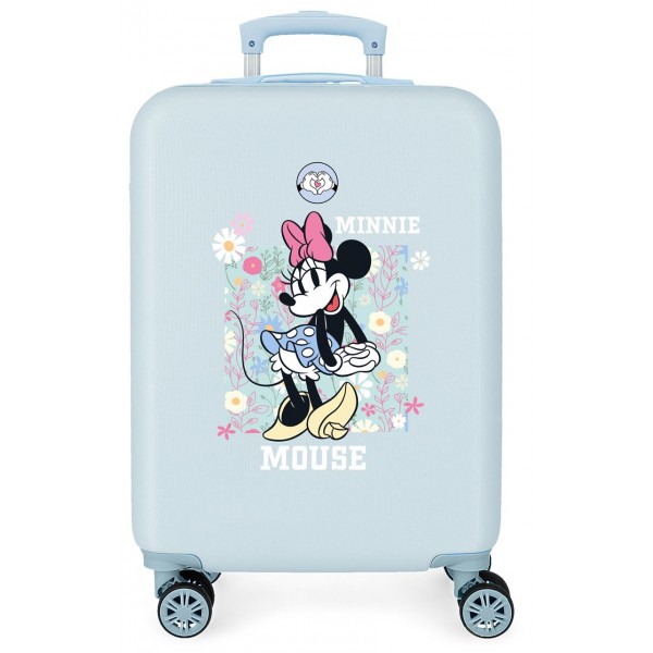 Troler copii, Disney Minnie Happy, ABS, valiza mica, albastru deschis, 38x55x20 cm