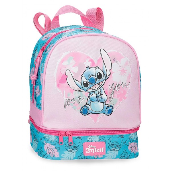 Ghiozdan gradinita fete, Disney Heart Stitch, compartiment termic, multicolor, 23x28x13 cm