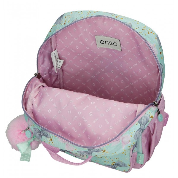 Rucsac fete gradinita, Enso Merci amour, multicolor, 23x28x10 cm