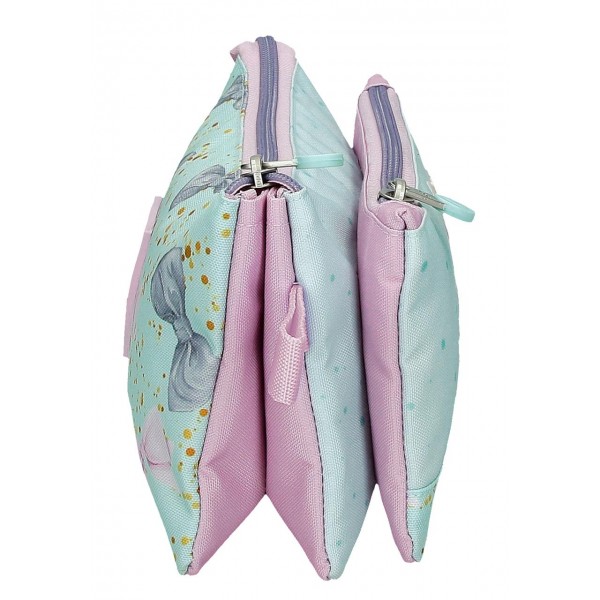 Penar fete, Enso Merci amour, 3 compartimente, multicolor, 22x12x5 cm