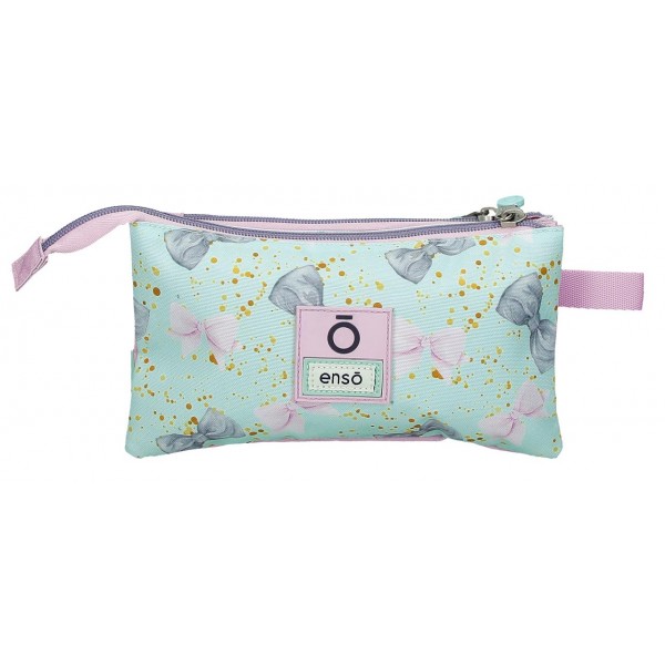 Penar fete, Enso Merci amour, 3 compartimente, multicolor, 22x12x5 cm