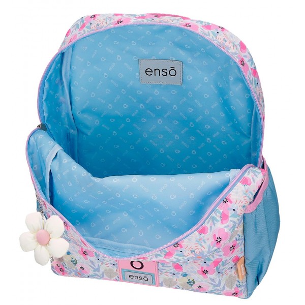 Rucsac fete clasa 0, Enso Full of flowers, multicolor, 27x33x11 cm