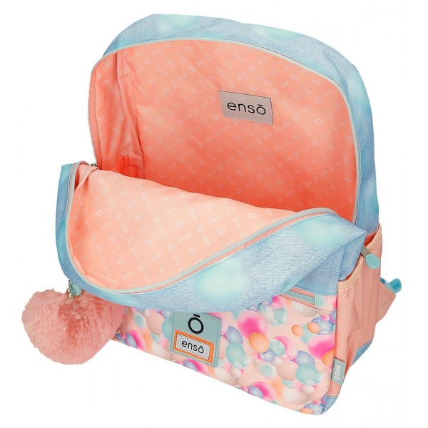 Rucsac fete clasa 0, Enso Bubbles, multicolor, 33x27x11 cm