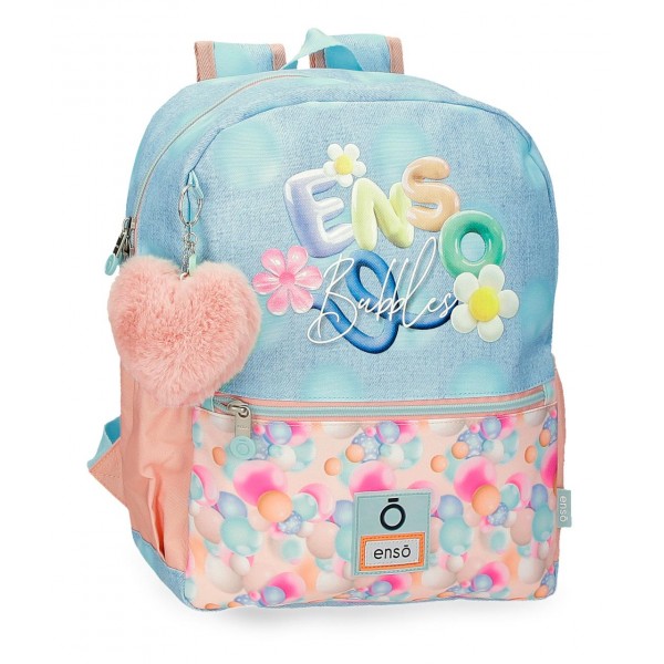 Rucsac fete clasa 0, Enso Bubbles, multicolor, 33x27x11 cm