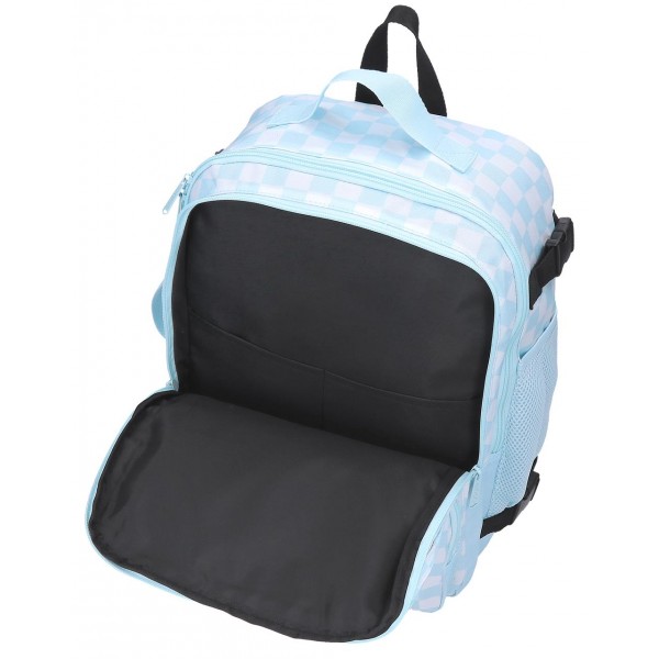 Rucsac calatorie fete, Enso Fleur Squares, compartiment laptop, adaptabil, multicolor, 28x40x20 cm