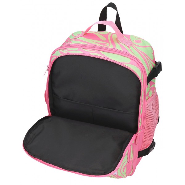 Rucsac calatorie fete, Enso Fleur Psychedelic, compartiment laptop, adaptabil, multicolor, 28x40x20 cm