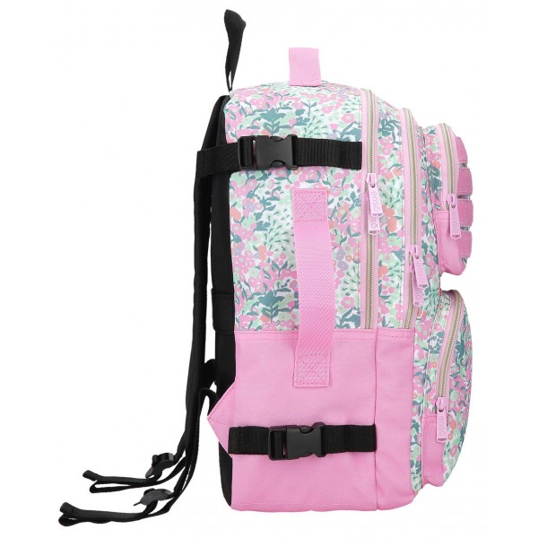 Rucsac calatorie fete, Enso Fleur Spring, compartiment laptop, adaptabil, multicolor, 28x40x20 cm
