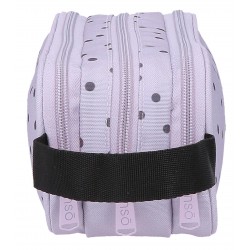 Borseta mana fete, Enso Fleur Dots, 3 compartimente, multicolora, 22x10x9 cm