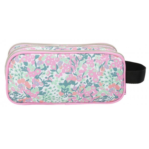 Borseta mana fete, Enso Fleur Spring, 3 compartimente, multicolora, 22x10x9 cm