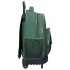 Rucsac troler baieti, Pepe Jeans Jebb, 2 compartimente, 2 roti duble, verde, 33x44x21 cm