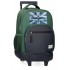Rucsac troler baieti, Pepe Jeans Jebb, 2 compartimente, 2 roti duble, verde, 33x44x21 cm